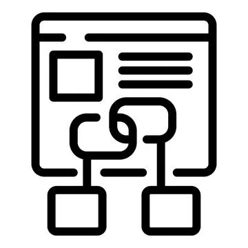 Web page showing interconnected data blocks representing data integration イラスト素材