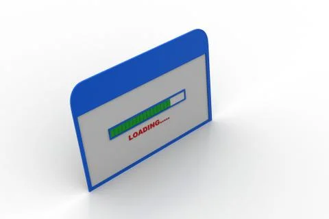 Web page showing loading screen Free Stock Illustration