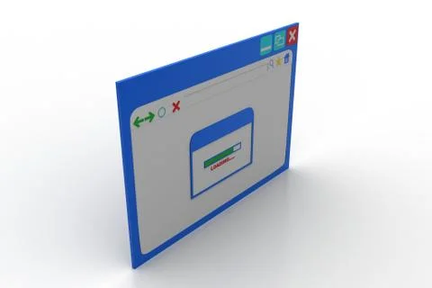 Web page showing loading screen Free Stock Illustration