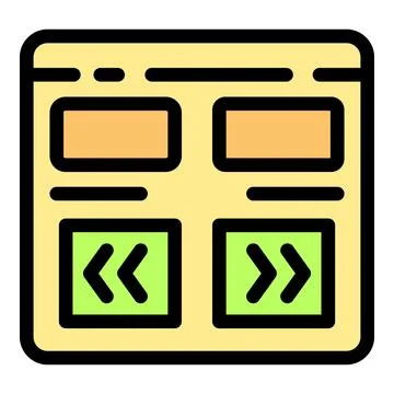 Web page showing navigation buttons for browsing content Illustrazione stock