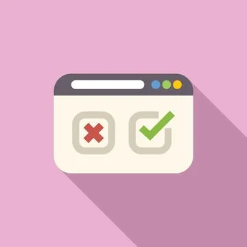 Web page showing right answer of online survey Stock Illustration