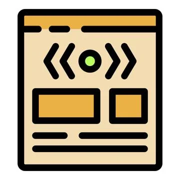 Web page showing slideshow with navigation arrows and content boxes Stockillustratie