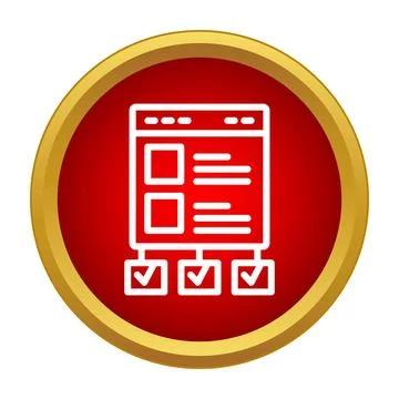 Web page showing survey and checklist form 스톡 일러스트