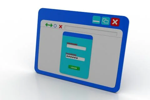 Web page showing user identity Free Stock Illustration