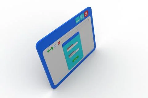 Web page showing user identity Free Stock Illustration