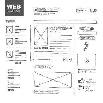 Web page sketch Stock Illustration