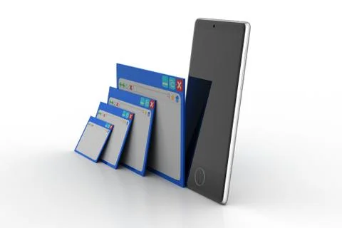 Web page with smart phone Grats Stockgrafik