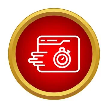 Web page speed optimization measuring fast performance Illustrazione stock
