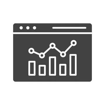 Web Page Statistics icon vector image. Illustrazione stock