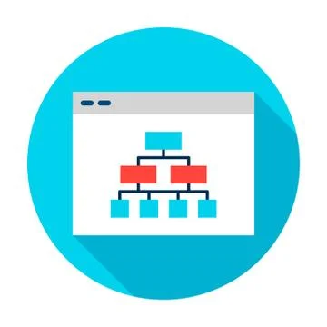 Web Page Structure Circle Icon Illustrazione stock