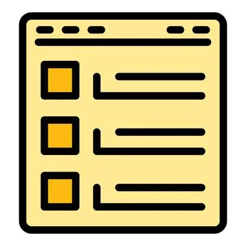 Web page task schedule icon vector flat Stock Illustration