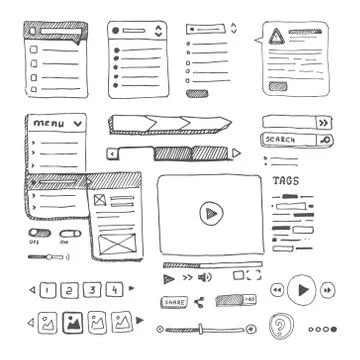 Web page template Stock Illustration