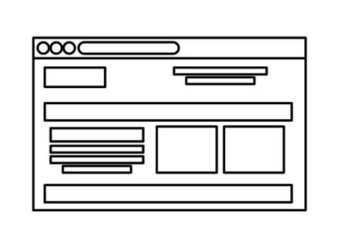 Web page template isolated icon Stock Illustration