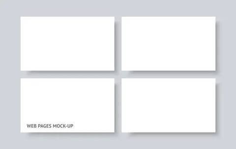 Web page template mockup for designer portfoilio Stock Illustration