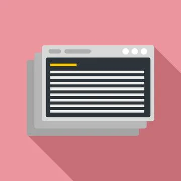 Web page testing icon, flat style Illustrazione stock