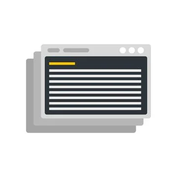 Web page testing icon flat isolated Illustrazione stock