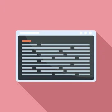 Web page testing software icon, flat style 스톡 일러스트