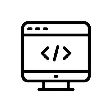 Web page thin line icon Stock-Illustration