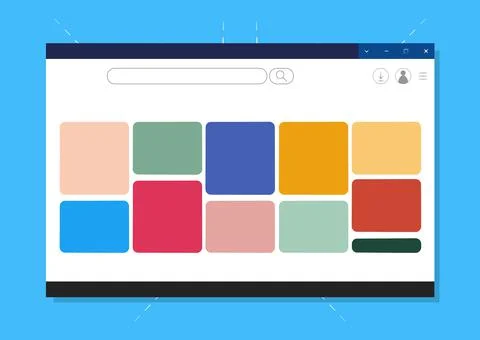 Web Page UI Design Template Vector Illustration Stock Illustration