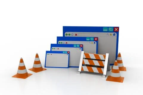 Web page under construction concept Free Stock Illustration