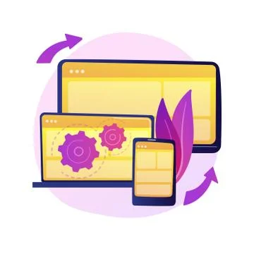 Web Page visualization vector concept metaphor イラスト素材