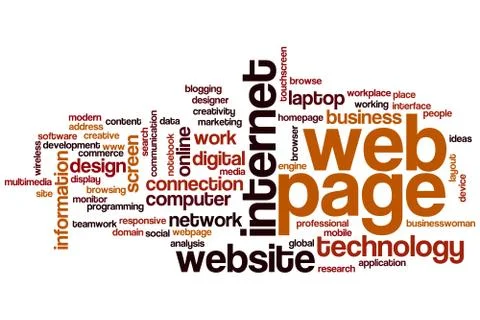 Web page word cloud イラスト素材