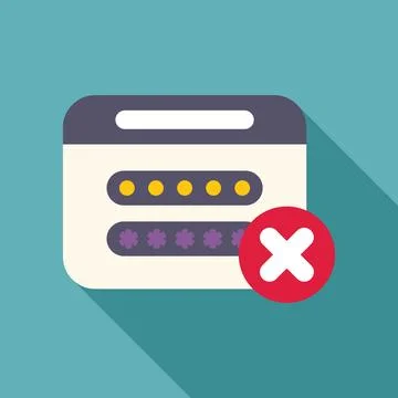 Web page with wrong password showing access denied message Illustrazione stock