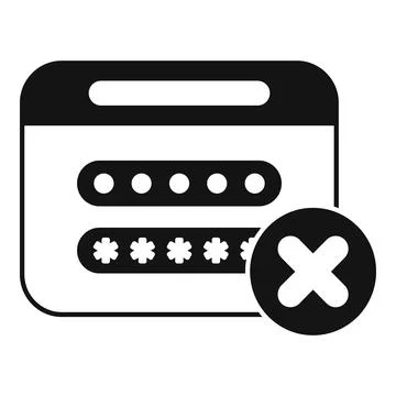 Web page with wrong password showing access denied 스톡 일러스트