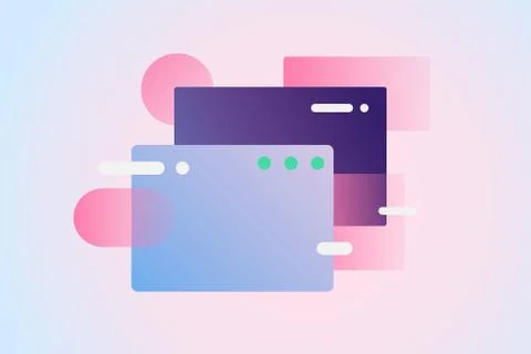 Web pages design composition. Gradient network Stock Illustration