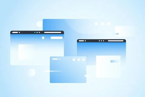 Web pages design composition. Gradient network Stock Illustration