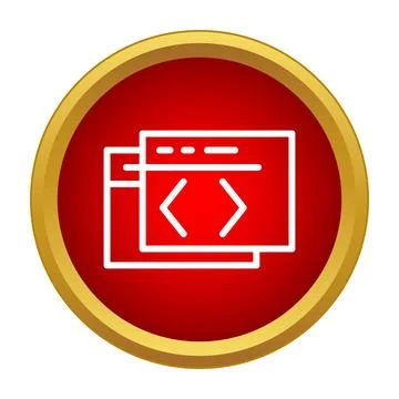 Web pages showing code for programming and digital development Stockillustratie