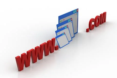 Web pages with web address Grats Stockgrafik