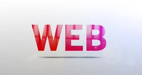 Web. Particle Logo. Text Animation Stock-Footage 135475484