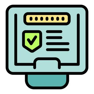 Web password icon vector flat Illustrazione stock