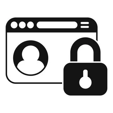 Web password protection icon simple vector. Personal mobile Stock Illustration