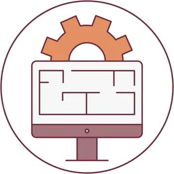 Web pc software architecture design icon vector Illustrazione stock