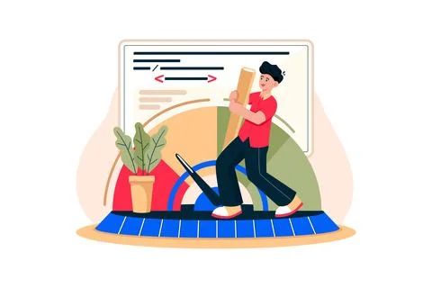 Web Performance Illustration concept on white background Stock Illustration