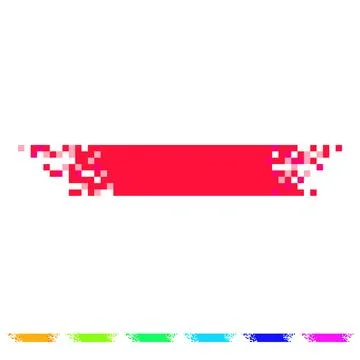 Web pixel banner cartoon vector graphic Ilustración de archivo