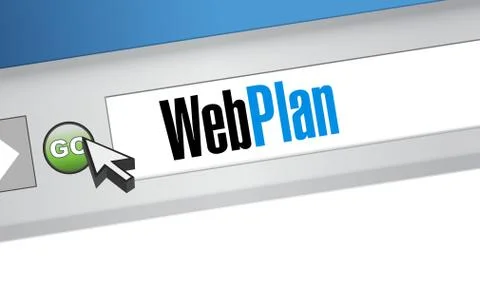 Web plan message on a browser illustration 스톡 일러스트