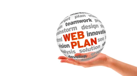 Web Plan Word Sphere Stock Footage 32936834