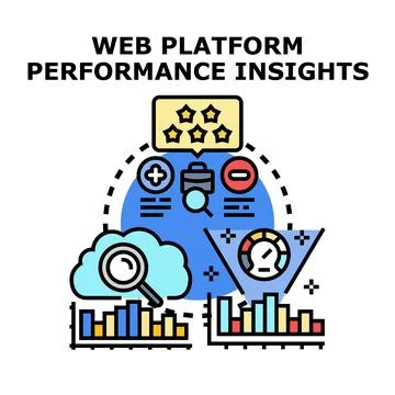 Web platform performance insights and optimization concept Stock Illustration
