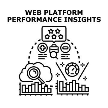 Web platform performance insights and optimization concept Stock Illustration