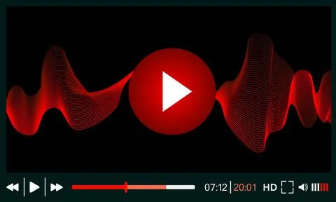 Web player Classical vector web player with soundwave on black Copyright: ... Stock Photos