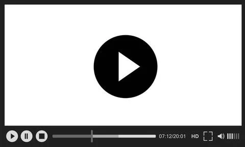 Web player on white background Classical vector web player on white backgr... Foto stock