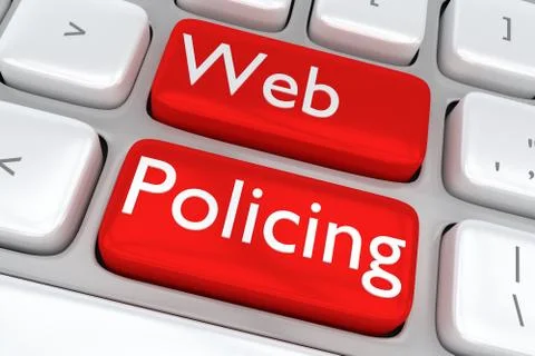 Web Policing - internet concept 스톡 일러스트