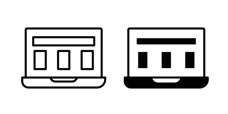 Web portal icon design. Simple Vector illustrations.. Stock Illustration