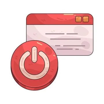 Web Power Button illustration Ilustração Stock