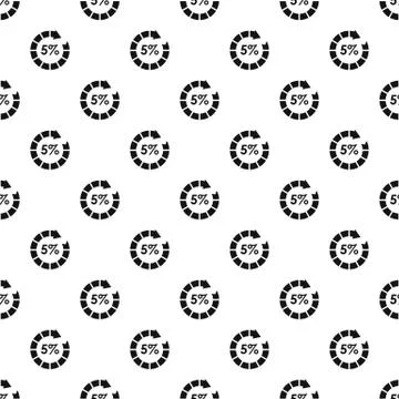 Web preloader, 5 percent pattern, simple style Illustrazione stock