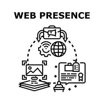 Web presence marketing strategy development for business イラスト素材