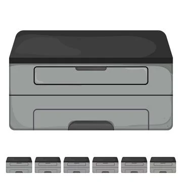 Web printer paper cartoon vector graphic Stockillustratie